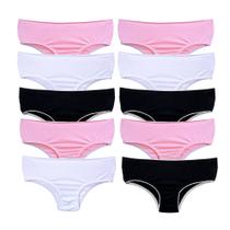 Kit 10 Calcinhas Infantil Criança Algodão Cotton Kids