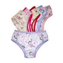 Kit 10 Calcinhas Infantil Juvenil Criança Estampada Poliéster Básico Kit 10 Calcinhas Infantil Juvenil Criança Estampada Poliéster Básico