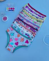 Kit 10 Calcinhas Infantil Poliamida Ilara