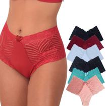 Kit 10 Calcinhas Plus Size em Microfibra Poliamida e Renda Kit 10 Calcinhas Plus Size em Microfibra Poliamida e Renda