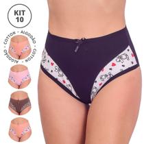 KIT 10 Calcinhas Plus size Femininas Cintura Alta Gestante Grávida Senhora Firmadora Confortável KIT 10 Calcinhas Plus size Femininas Cintura Alta Gestante Grávida Senhora Firmadora Confortável