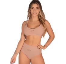 Kit 10 Calcinhas Pós Parto de Algodão Cós Alto Cós Duplo Lingerie Gestante Maternidade