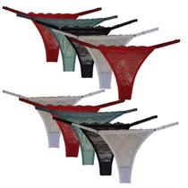 Kit 10 Calcinhas Roupa Íntima Feminina Lingerie 126