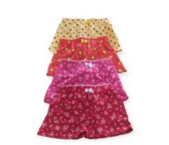 kit 10 Calcinhas Shortinho Infantil Box Boxer Cueca Feminina Atacado - JS
