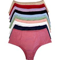 Kit 10 Calcinhas Sortidas Cós Alto Pala Dupla Plus Size Forro Algodão Feminina Confortável Adulto Kit 10 Calcinhas Sortidas Cós Alto Pala Dupla Plus Size Forro Algodão Feminina Confortável Adulto