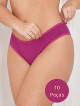 Kit 10 Calcinhas Tanga Casual Dia a Dia Sortidas Adulto Juvenil