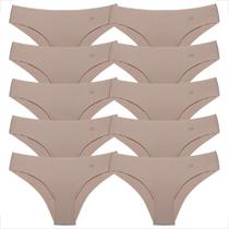 Kit 10 Calcinhas Tanga Sem Costura Corte A Laser