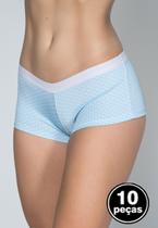 Kit 10 Calcinhas Vekyo Short Caleçon Renda Confortável