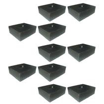 Kit 10 Calços De Borracha Maciços 190x160x65mm Com Lona Antivibração Impacto Borrachas Londrina