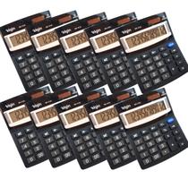 Kit 10 Calculadoras Visor Grande 12 Dígitos Atacado Revenda VISOR DISPLAY DIGITAL COMERCIAL ESCOLAR - ELGIN GRANDE ELETRÔNICA
