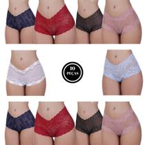 Kit 10 Calesson de Renda Calcinha Shortinho - C1 KIT 10 SHORTINHOS CALEÇON