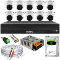 Kit 10 Câmera 1220D mic intelbras Com Áudio dvr 1016 C/hd 2tb