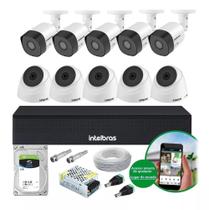 Kit 10 Cameras 1120 Dvr Mhdx 1016 Completo Com Hd 3TB Kit 10 Cameras 1120 Dvr Mhdx 1016 Completo Com Hd 3TB