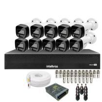 Kit 10 Câmeras Intelbras 1120b Full Color, Dvr 16ch Mhdx 1016c Sem Hd