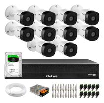 Kit 10 Câmeras Intelbras VHD 1530 B 5 megapixel HDCVI Infra 30m IP67 + DVR Intelbras MHDX 3116-C 16 Canais + HD 2TB BarraCuda