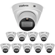 Kit 10 Câmeras IP 2 Megapixels 2.8mm 20m PoE VIP 1220 D FULL COLOR G4 Intelbras