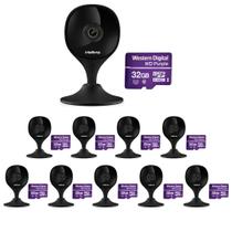 Kit 10 Câmeras Wi-Fi Inteligente Com Alarme e Armazenamento em Nuvem + Cartão de Memória 32 GB iMX C Black Intelbras Kit 10 Câmeras Wi-Fi Inteligente Com Alarme e Armazenamento em Nuvem + Cartão de Memória 32 GB iMX C Black Intelbras