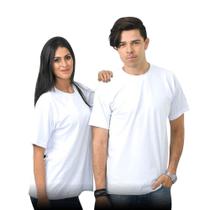 Kit 10 Camisa Branca Unissex Básica Premium Clássica Algodão Simples