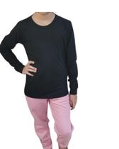 kIT 10 Camiseta Básica kIT 10 Atacado infantil Menino e Menina Unisex Manga Longa Malha PV