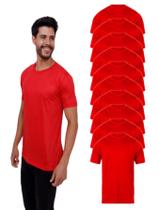 Kit 10 Camisetas Lisas Básicas Manga Curta 100% Poliester