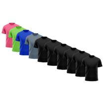 Kit 10 Camisetas Masculina Raglan Dry Fit Proteção Solar UV