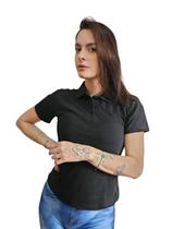 Kit 10 Camisetas polo feminina slim basica para uniforme modelo baby look