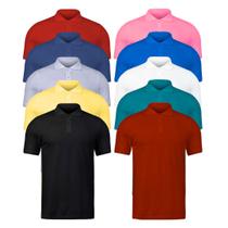 Kit 10 Camisetas Polo Masculina Tecido Piquet Grande Kit 10 Camisetas Polo Masculina Tecido Piquet Grande