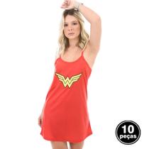 Kit 10 Camisola Vekyo Malha Feminina Estampada Curta Mulher Maravilha Kit 10 Camisola Vekyo Malha Feminina Estampada Curta Mulher Maravilha