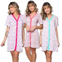 Kit 10 Camisolas Amamentação Manga Curta Maternidade Botões Kit 10 Camisolas Amamentação Manga Curta Maternidade Botões