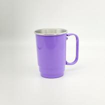 Kit 10 caneca borda polida 350 ml Aluminio cerveja chopp - Terramada Alumínios