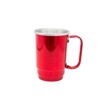 Kit 10 caneca borda polida 350 ml Aluminio cerveja chopp