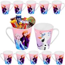 Kit 10 Caneca para Doces Lembranças de Festa Anna Elsa Frozen