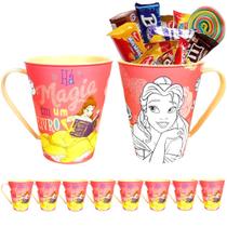 Kit 10 Caneca para Doces Lembranças de Festa Bela e a Fera 360ml