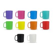 Kit 10 Canecas 400ml de Plástico Para Festas Crianças Merenda Cantina Escola Creche