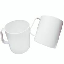 Kit 10 Canecas Branca Lisa 450ml Plástico Resistente Kit 10 Canecas Branca Lisa 450ml Plástico Resistente