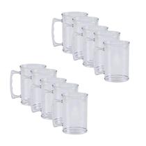 Kit 10 Canecas de Chopp Material Acrílico 700ml