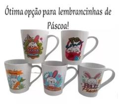 Kit 10 Canecas De Porcelana 250ML Tulipa Pascoa Atacado E Revenda - Presentes De Páscoa 131674-10 - RR Porcelanas