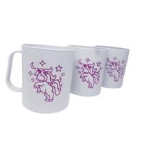 Kit 10 Canecas Infantis Personalizadas Unicórnio 450ml