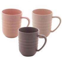 Kit 10 Canecas Plásticas Escolar 300ml Sortida Lyor Chá Café Sucos Bambu Lines