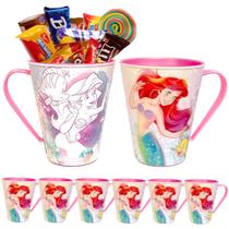 Kit 10 Canecas Princesa Pequena Sereia Infantil Lembrança de Aniversário Kit 10 Canecas Princesa Pequena Sereia Infantil Lembrança de Aniversário