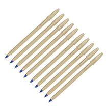 Kit 10 Caneta Bic Cristal Efeito Matte Corpo Dourado Escuro