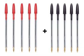 Kit 10 Canetas Bic Cristal Ponta Média 1.0 Esferográfica