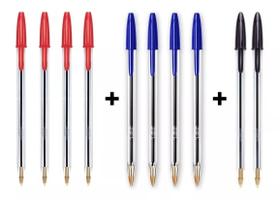Kit 10 Canetas Bic Cristal Ponta Média 1.0 Esferográfica Kit 10 Canetas Bic Cristal Ponta Média 1.0 Esferográfica