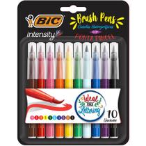 kit 10 Canetas BIC Pincel Brush Pens Hidrográfica Intensity 970926
