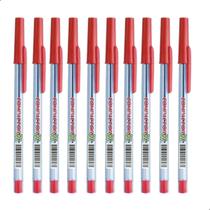 Kit 10 Canetas Esferográfica Ponta Fina 0.7 Compactor