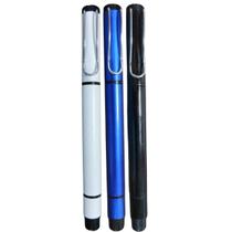 Kit 10 Canetas esferográfica sublimática tinta azul com marca texto 2x1 cor Preto Kit 10 Canetas esferográfica sublimática tinta azul com marca texto 2x1 cor Preto