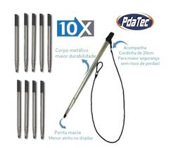 Kit 10 Canetas Stylus Metálica universal para Coletores de Dados com Tela Resistiva