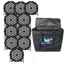 Kit 10 Canhao Parled 36 Led + Bag Estofada Personalizada