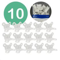 Kit 10 Cantoneira de Fixação c/ 4 furos Branco Simples Para Moveis Paredes, Prateleira E Armario Kit 10 Cantoneira de Fixação c/ 4 furos Branco Simples Para Moveis Paredes, Prateleira E Armario