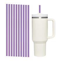 Kit 10 Canudo De Plastico Rigido Reutilizavel Cor Roxo 31Cm Kit 10 Canudo De Plastico Rigido Reutilizavel Cor Roxo 31Cm